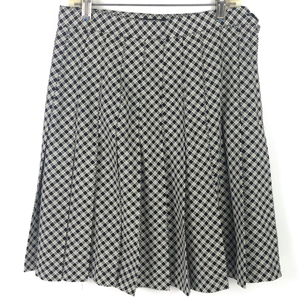 Metro Collection New York Plaid Pleated Skirt Sz 6